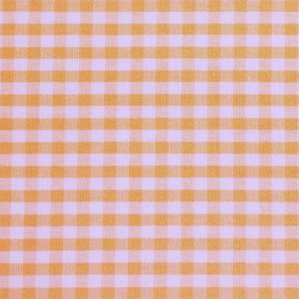 Baumwolle Druck Karo Ø 2mm  Orange/Weiß 